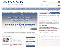 Tablet Screenshot of cygnustechnologies.com